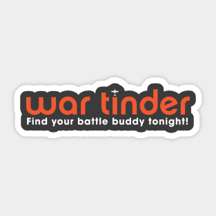 War tinder Sticker